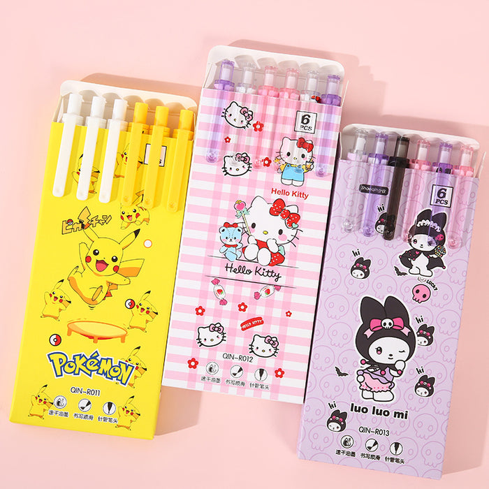 Wholesale 6pcs/box Plastic Cartoon Click Gel Pen JDC-PN-Ceguan001