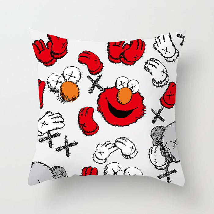 Wholesale Cartoon Digital Printing Peach Skin Pillow Cover JDC-PW-TianP009