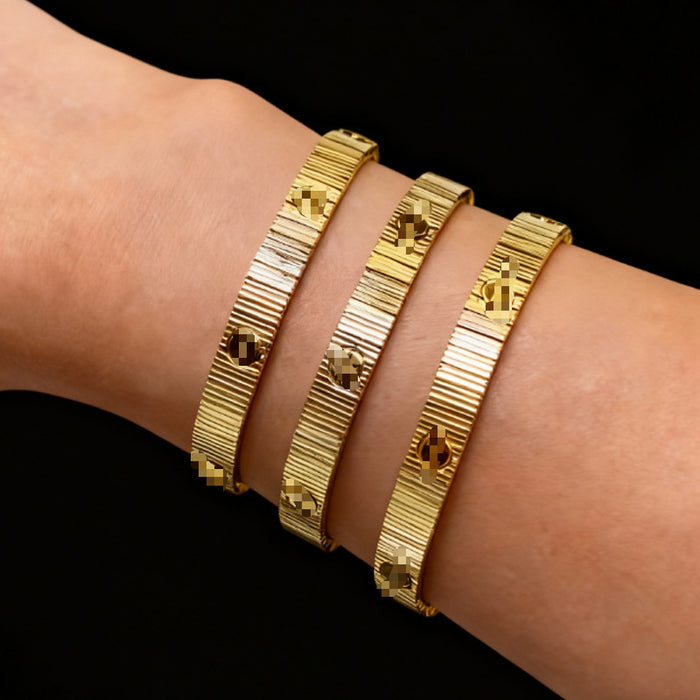 Wholesale Waterproof  titanium steel crinkle round nail bracelet