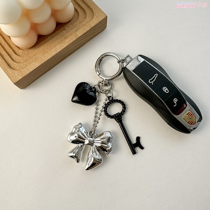 Wholesale Alloy Car Keychain Pendant Bow Women's Bag Couple Hanging Ornaments