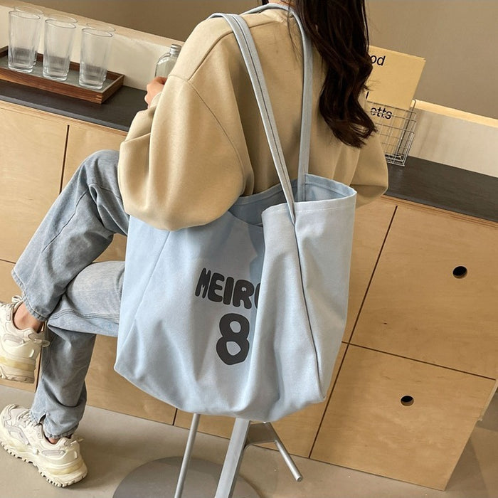 Wholesale Canvas bag for class commuting, shoulder bag, versatile tote bag, large capacity outdoor tote bag