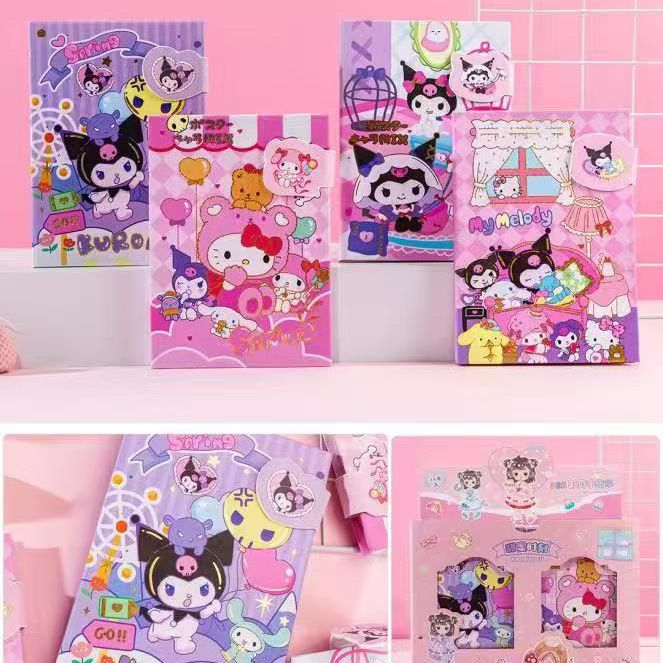 Wholesale KPOP themed cute cartoon notebook with magnetic closure and colorful pages