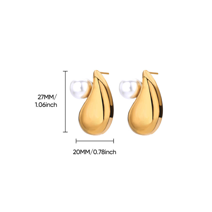 Wholesale Metallic Concave-convex Surface Heart-shaped Inlaid ZirconEarrings