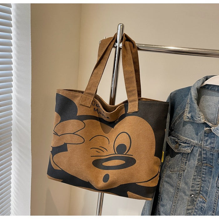 Wholesale Large capacity cute canvas bag, new fashionable and high-end one shoulder tote bag