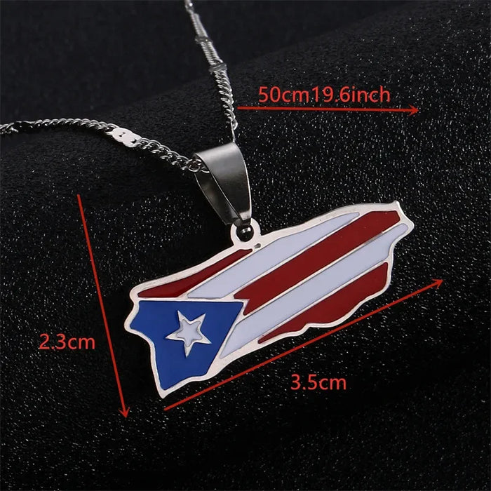 Wholesale Stainless steel map men's fashion map necklace