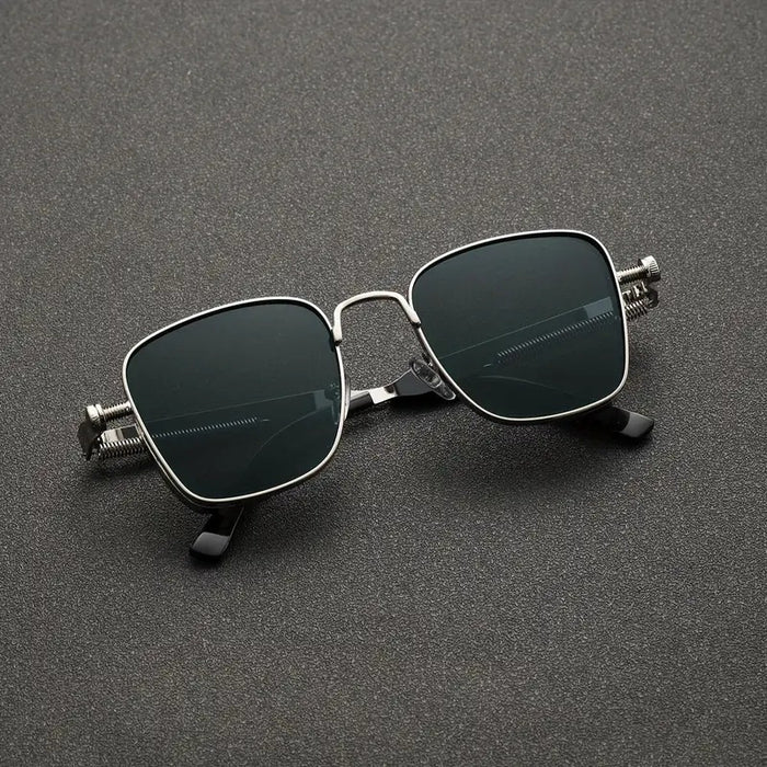 Wholesale New Retro Box Steampunk Metal Sunglasses Universal Personalized Sunglasses