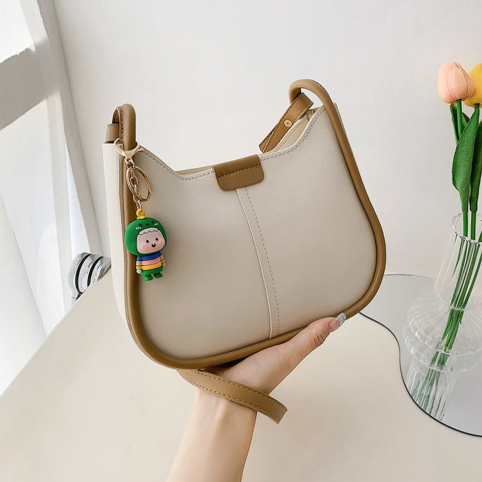 Wholesale Fashionable texture small bag new versatile niche crossbody bag popular single shoulder underarm bucket bag