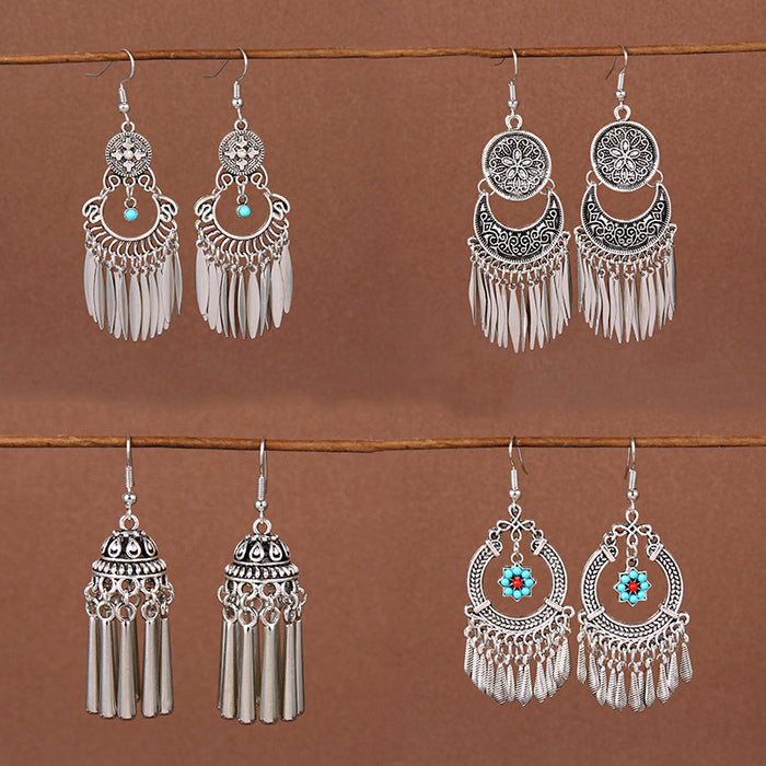 Wholesale Alloy Tassel Long Earrings JDC-ES-Gumi005