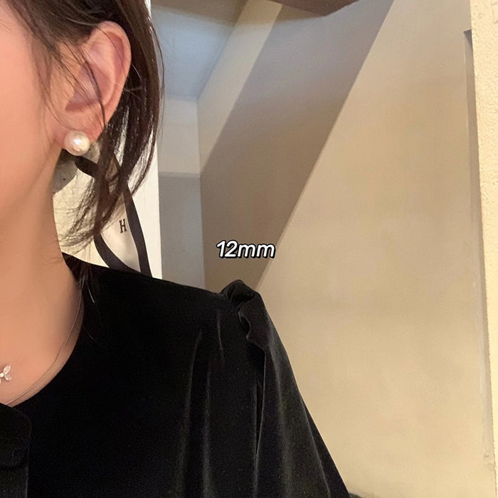 Wholesale Pearl stud earrings, retro ear clips for women without pierced ears