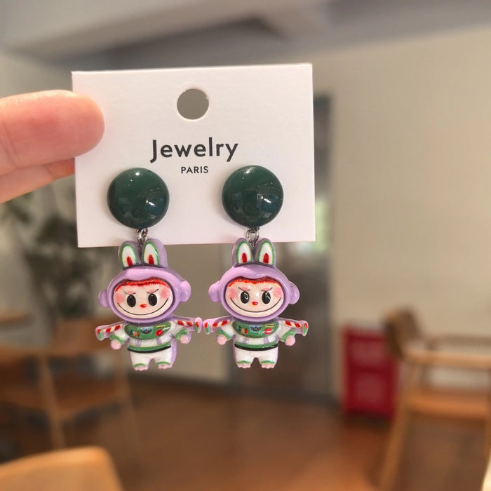 Wholesale Handmade  Silver Needle  Personality Cute Cartoon