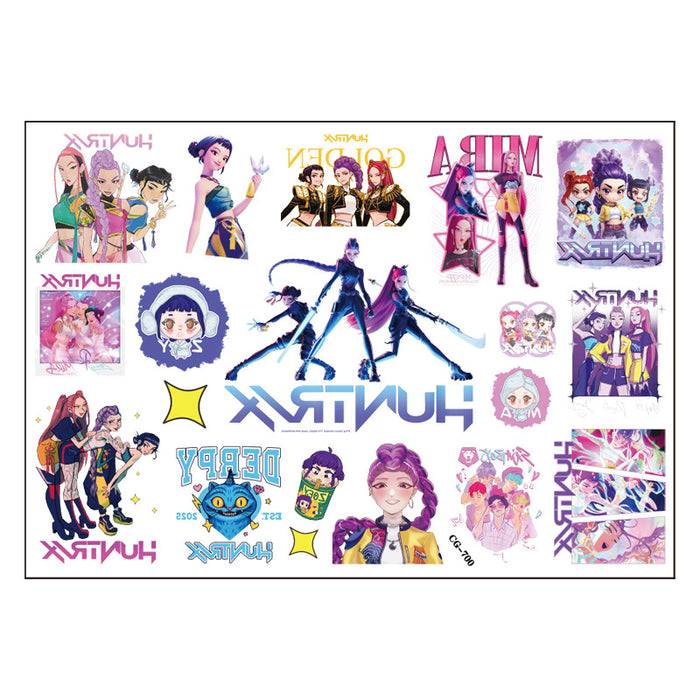 Wholesale KPOP Tattoo Stickers Cartoon Kids Decorative Stickers