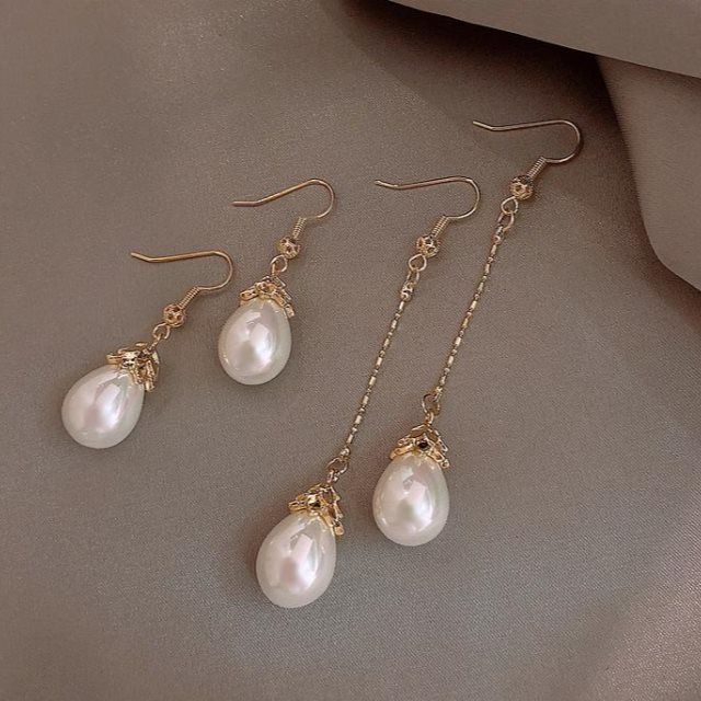 Wholesale Pearl Elegant Hook Long Earrings
