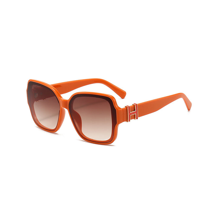 Wholesale Retro Box Sunglasses, Women's Round Face, Fashionable and Premium Sunglasses, New Versatile Sunscreen Glasses