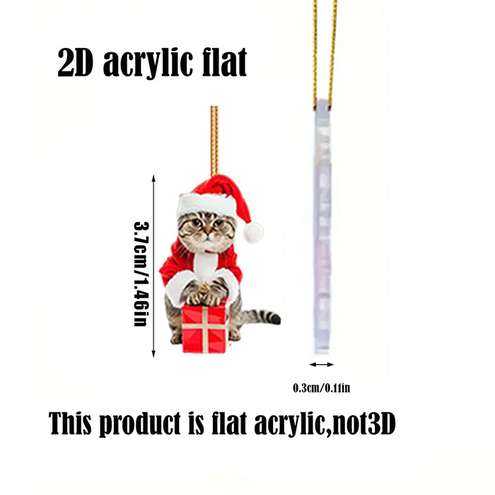 Wholesale  Christmas Countdown Blind Box Cute Cat Acrylic Pendant