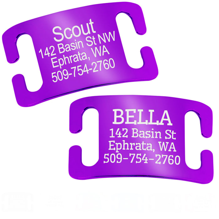 Wholesale Pet identity tag, sliding tag, stainless steel electroplating