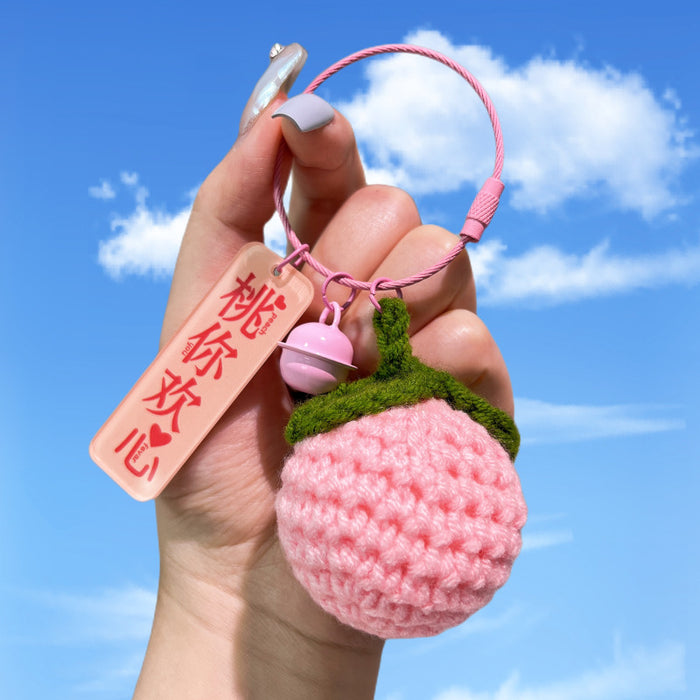 Wholesale Cute yarn crochet car keychain bag pendant