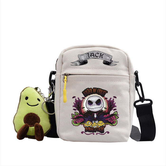 Wholesale Halloween Printed Pattern Canvas Crossbody Shoulder Bag JDC-SD-WuDuomei002