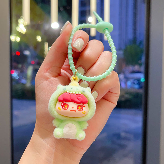 Wholesale Flocked  Keychain  Big Cousin Doll Pendant Accessory Exquisite Ornament Desktop Decoration Gift