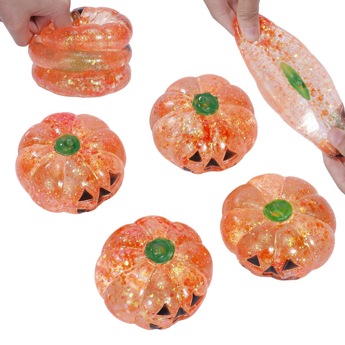 Wholesale Halloween TPR Pumpkin-Shaped Squeeze Stress Relief Toy for Youth