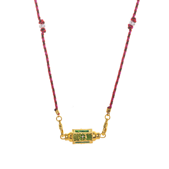 Wholesale Valentine' s Day Colorful Tarot Necklace Women' s Niche Star Eyes Gold-Plated Color-Preserving Pendant