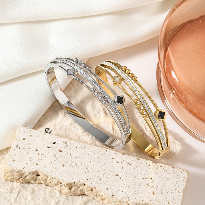 Wholesale Trendy and fashionable stainless steel bracelet, titanium steel bracelet, titanium steel bracelet, versatile bracelet accessory