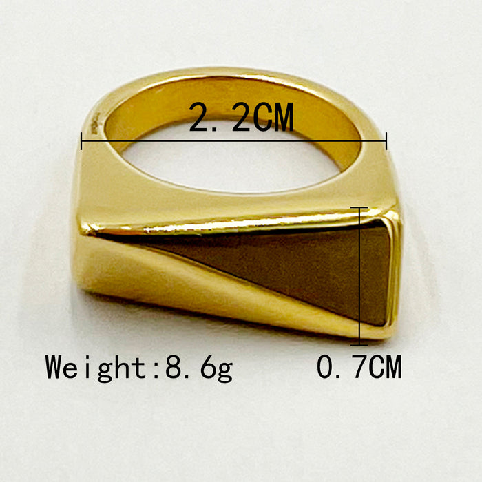 Wholesale Personalized Triangle Square Stainless Steel Ring JDC-RS-Jinyue007