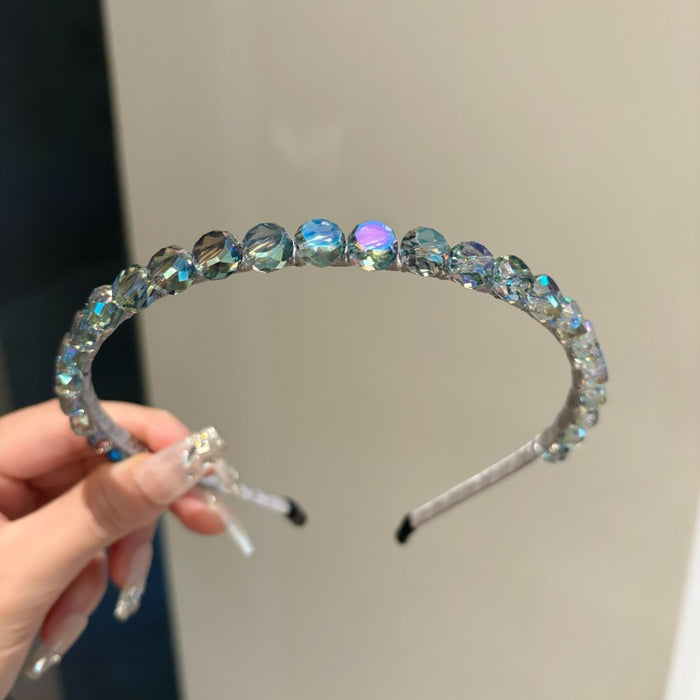 Wholesale   Blue Hair Hoop Women's Crystal  Headband  Headwear