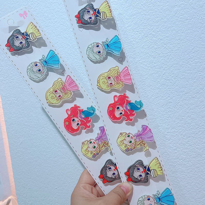 Wholesale 10pcs Princess small rubber band tie children' s acrylic hair band