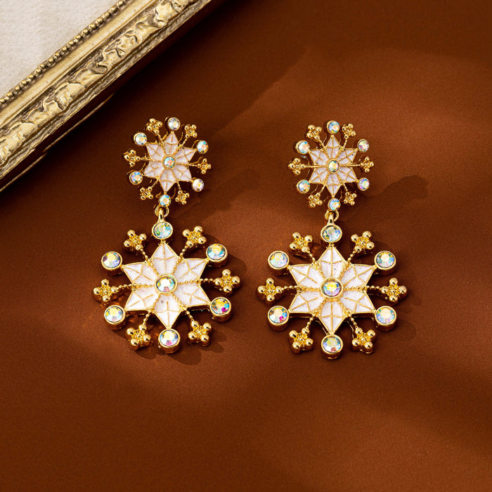 Wholesale Creative Color Fashion Flower Earrings Micro inlaid Zircon Earrings Jewelry Wholesale