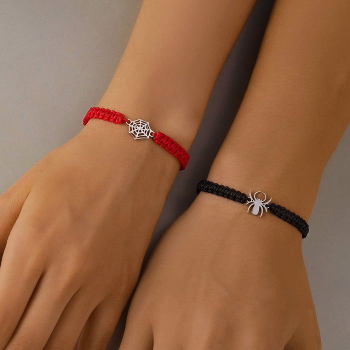 Wholesale  Woven Hand Rope Simple Paper Card Pair Pack Couple Bracelet