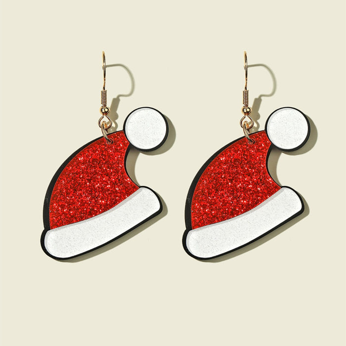 Wholesale Christmas Acrylic Cartoon Color Matching Earrings JDC-ES-JunJie013