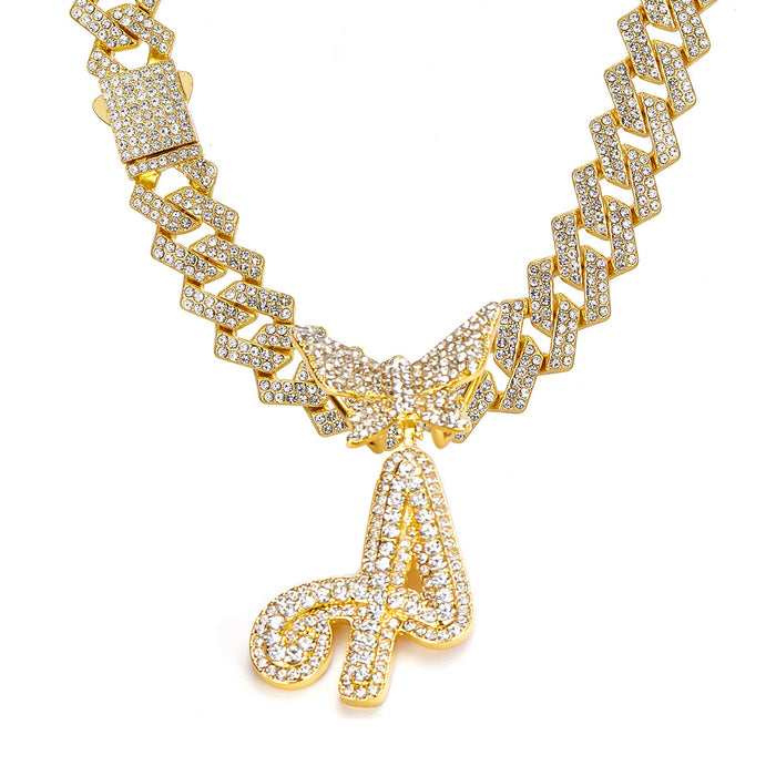 Wholesale Alloy rhinestone pendant necklace