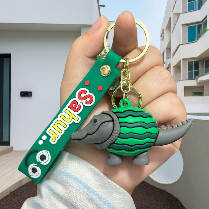 Wholesale Doll keychain funny abstract stick man shark small pendant