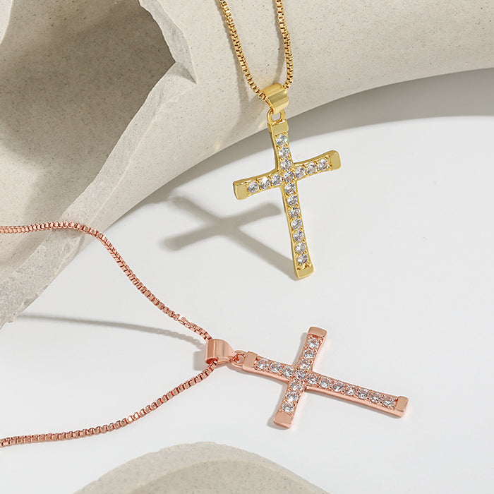 Wholesale Pendant Niche Design  Street Hip Hop Cross Necklace