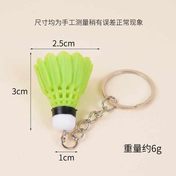 Wholesale Badminton Keychain Pendant PVC Sports DIY Accessory MOQ≥5