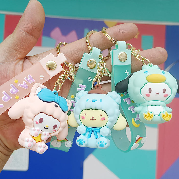 Wholesale Cartoon Silicone Doll Keychain JDC-KC-KuangK042