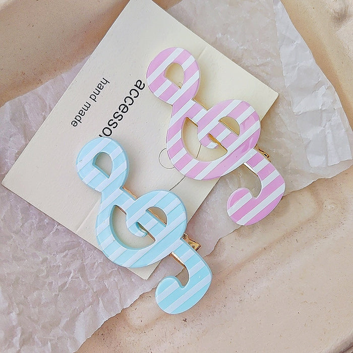 Wholesale Polka dot cartoon musical note acrylic hair clip