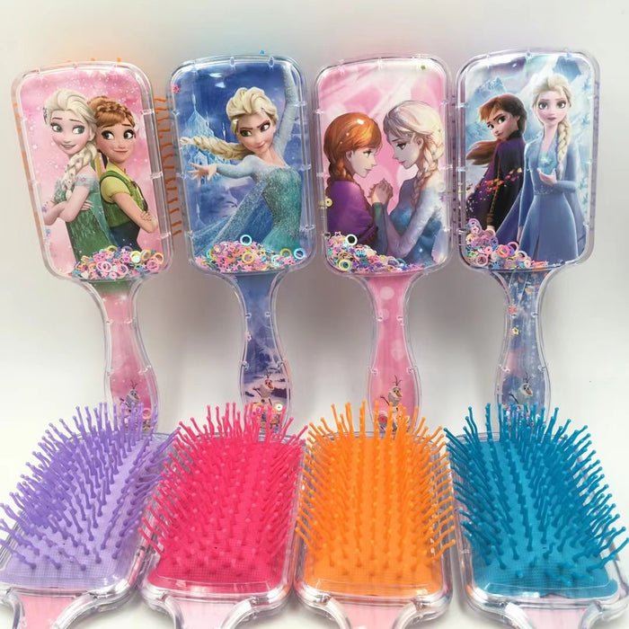 Wholesale Square Long Handle Glitter Quicksand Hair Comb Massage Comb (S) JDC-CM-YunL001