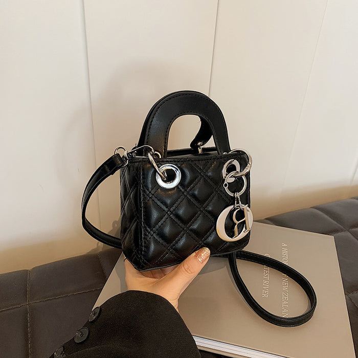 Wholesale New Fashionable Lingge Handheld Zero Wallet, Stylish Single Shoulder Crossbody Bag