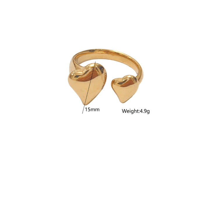 Wholesale Marine Element Stainless Steel 18K Gold Ring Fadeless Jewelry Accessories Opening Ring