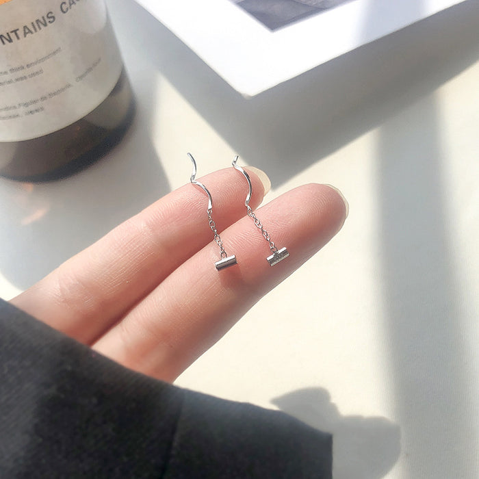 Wholesale Silver needle earrings with elegant style, light luxury earrings for women