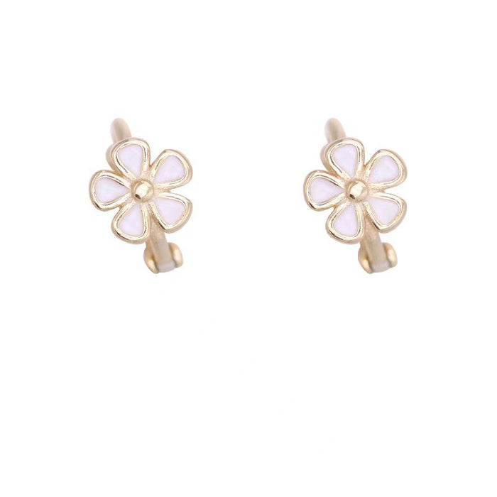 Wholesale Flower ear buckle, fashionable and niche design, simple and exquisite temperament ear buckle