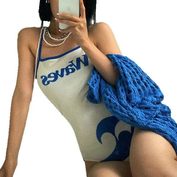 Wholesale New swimsuit one-piece women's high-end sense, belly covering, sexy strapless bikini