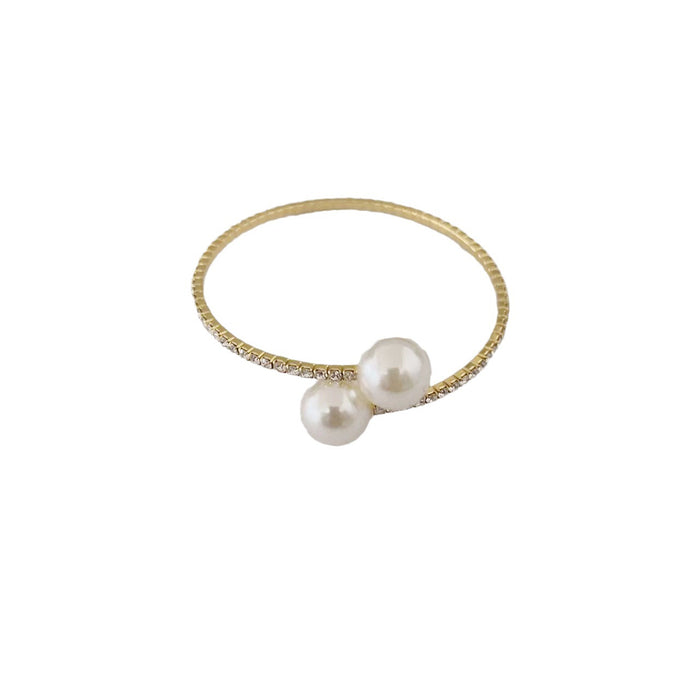 Wholesale Fashion Accessories Elegant Sparkling Water Diamond Pearl Single Row Bracelet Bracelet Bracelet