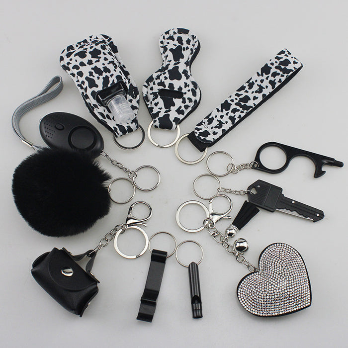 Wholesale Hair Ball Diamond Love Multifunctional DIY 11-piece Keychain JDC-KC-TouMS049