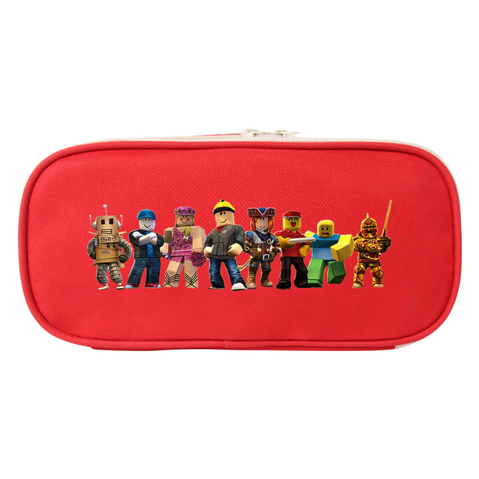 Wholesale ROBLOX Pencil Case Game Canvas Stationery Bag Coin Purse Zipper Pencil Case Student Storage Bag JDC-PB-WDM001