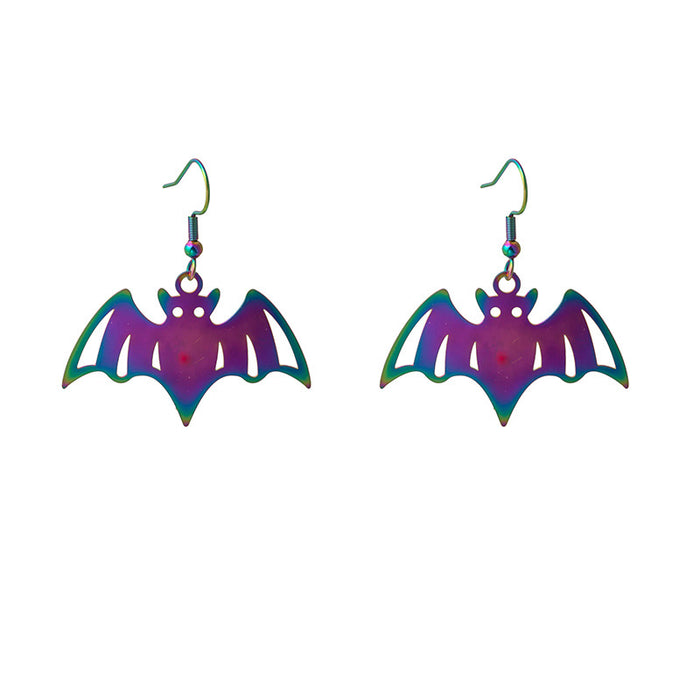 Wholesale Halloween Colorful Gradient Electroplating Color Matching Acrylic Earrings JDC-ES-MDD099