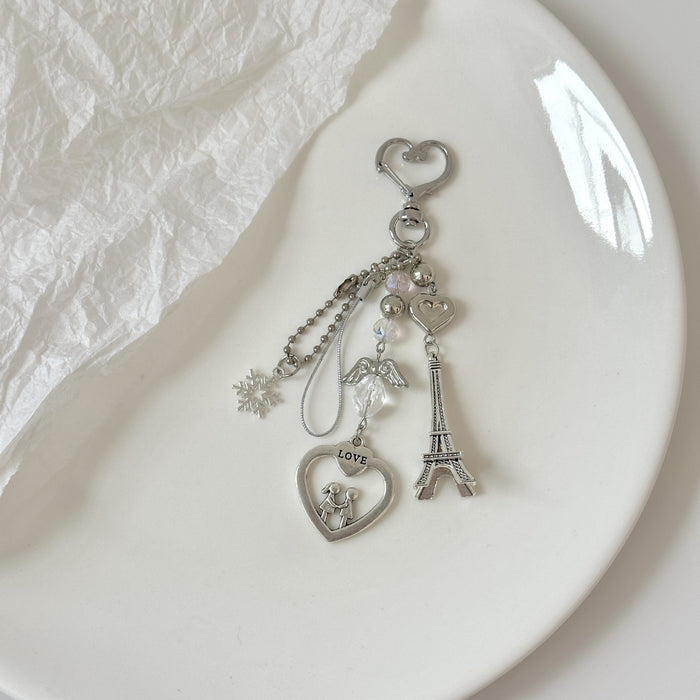 Wholesale Peach Heart Keychain Women's Exquisite Love Key Pendant  Bag Hanging Accessories