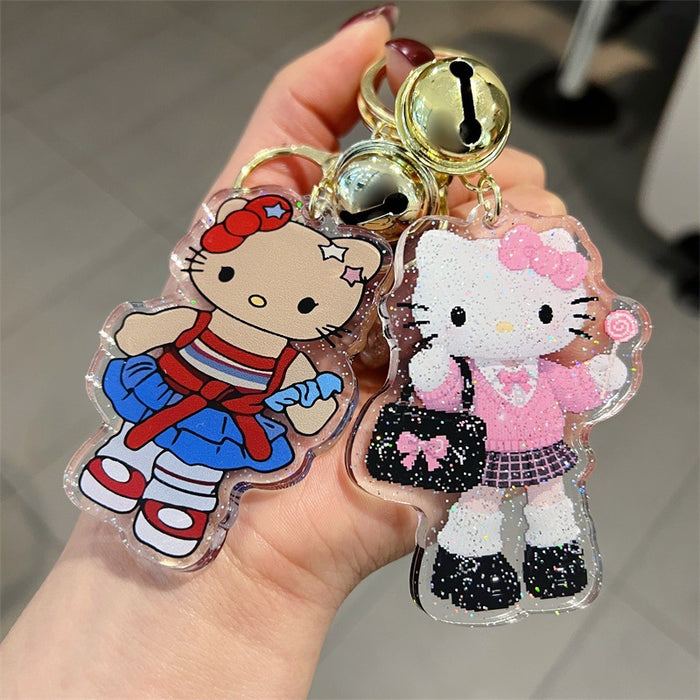 Wholesale 5 PCS Cute cartoon double sided acrylic keychain