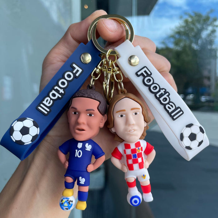 Wholesale Cartoon Football Keychain Doll Pendant Bag Car Keychain Small Gift